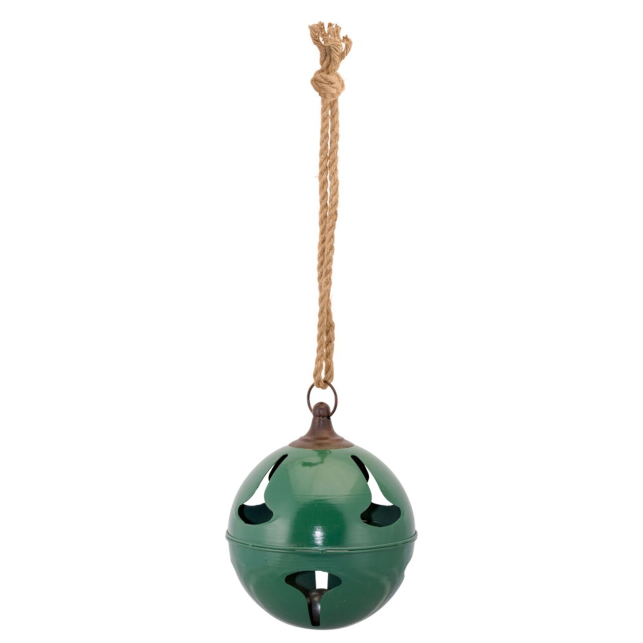 Melrose Sleigh Bell Christmas Ornaments - 9" - Green - Set of 2